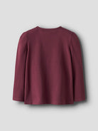 NAME IT Roginaja Long Sleeve Top-Burgundy Burgundy model front view