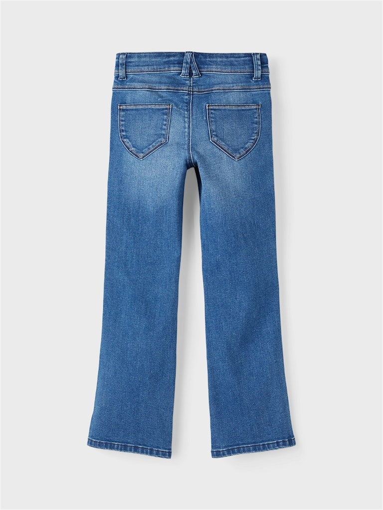 NAME IT Polly Skinny Boot Jeans 1142 Dark Blue Denim detail view