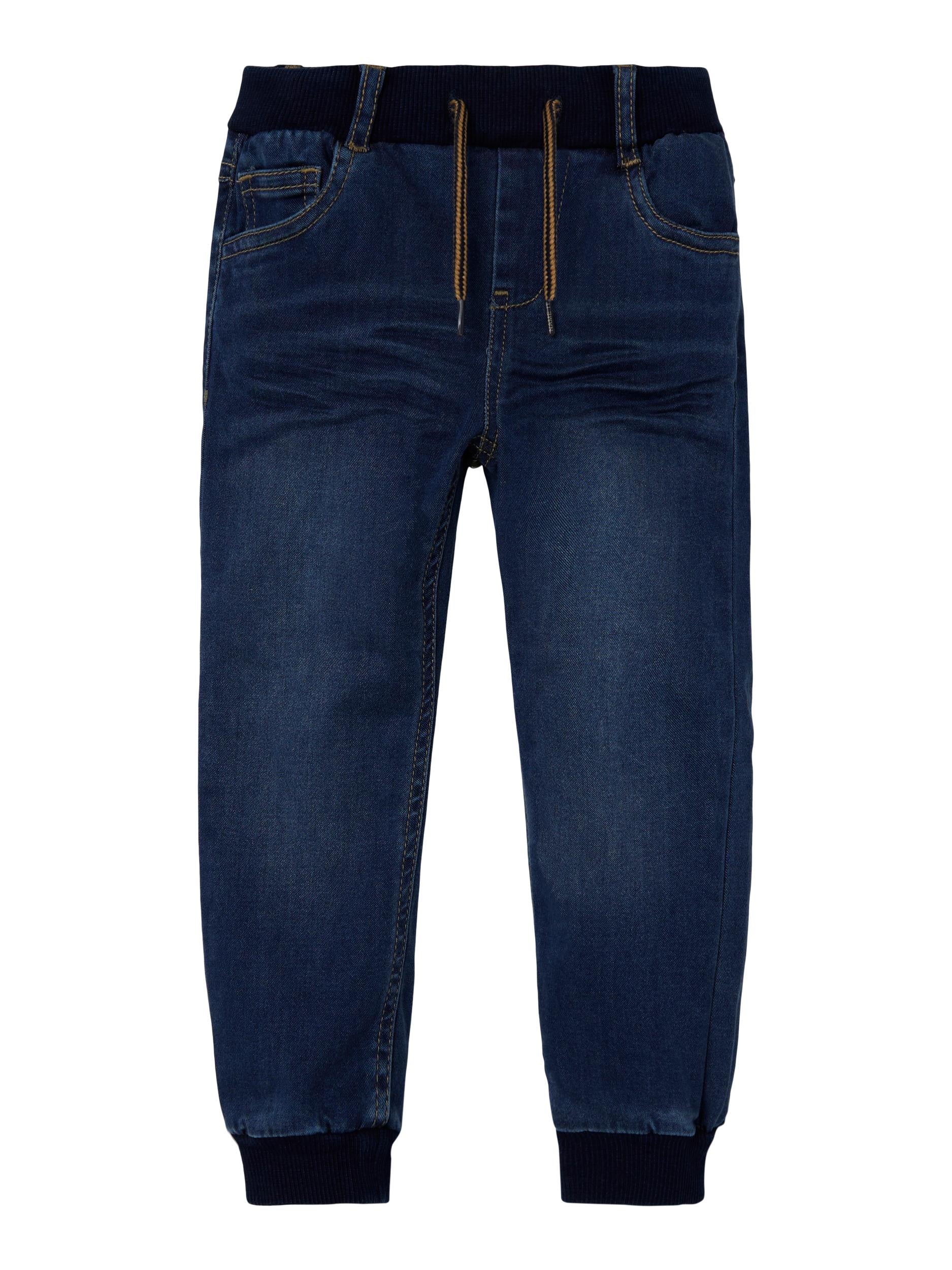 NAME IT Ben Baggy Round Jeans 1132 - Dark Blue Denim Dark Blue Denim front view