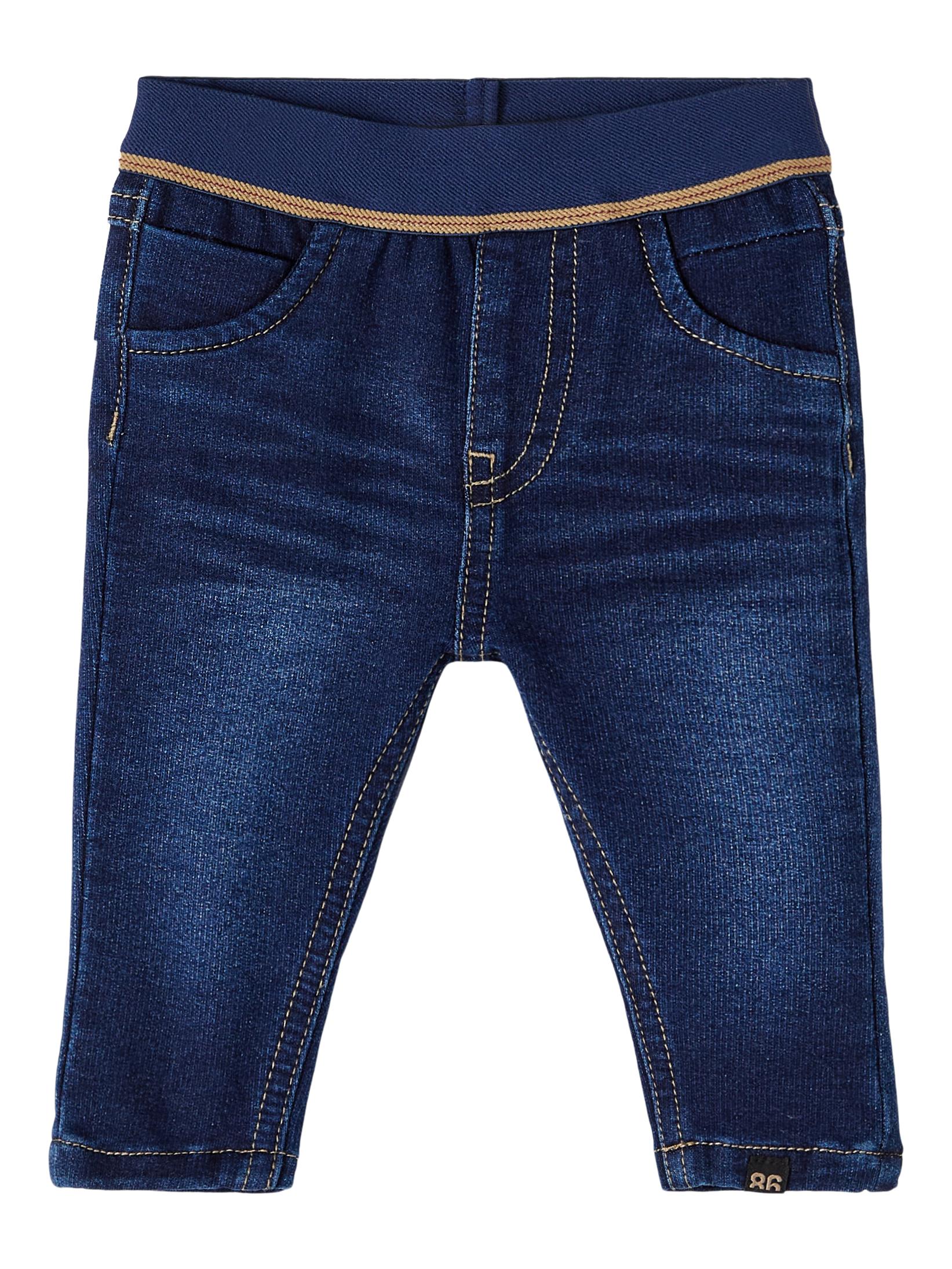 Boy's Silas Slim Sweat Jeans 7025 - Dark Blue Denim-Ghost Front View
