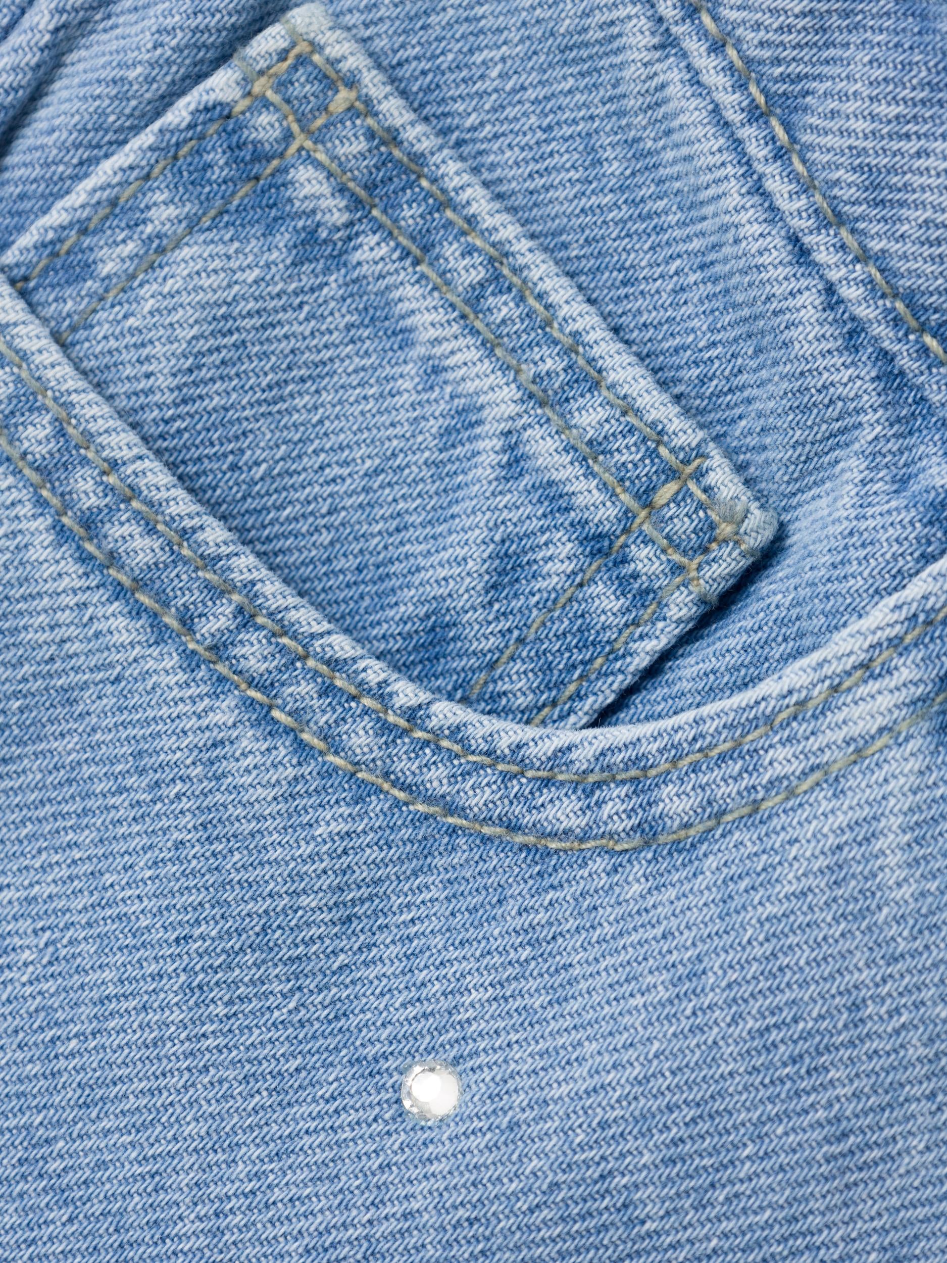 Girl's Rose Straight Jeans 3366-Light Blue Denim-Pocket View
