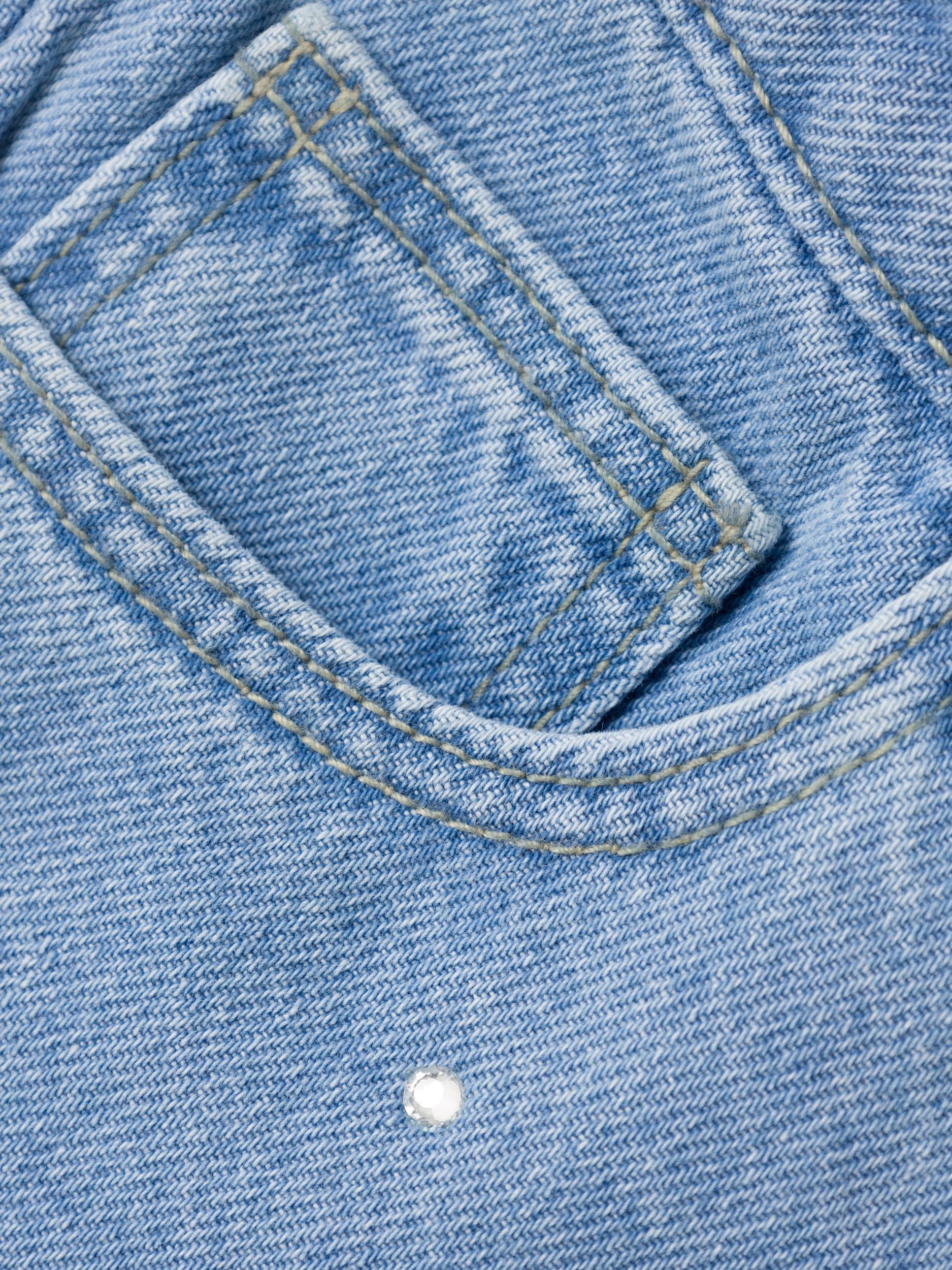 NAME IT Rose Straight Jeans 3366-Light Blue Denim Light Blue Denim side view