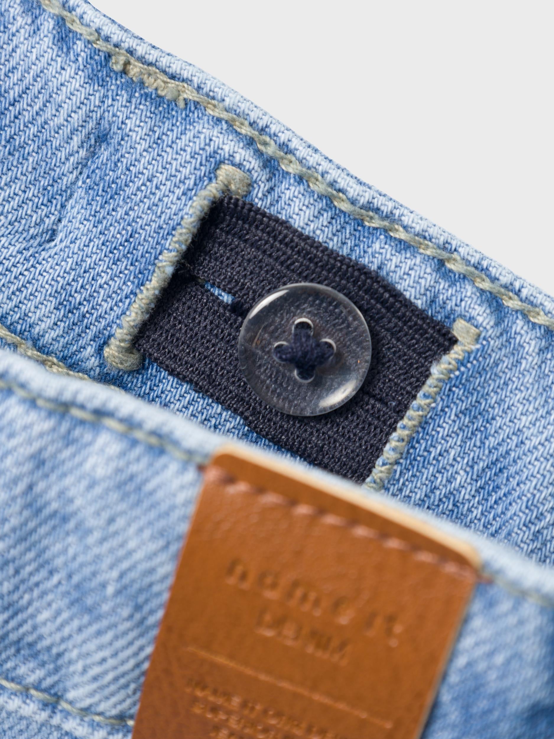 NAME IT Rose Straight Jeans 3366-Light Blue Denim Black back view