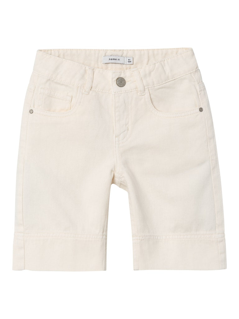 Girl's Rose Wide Twill Shorts 8315-Whisper White-Front View