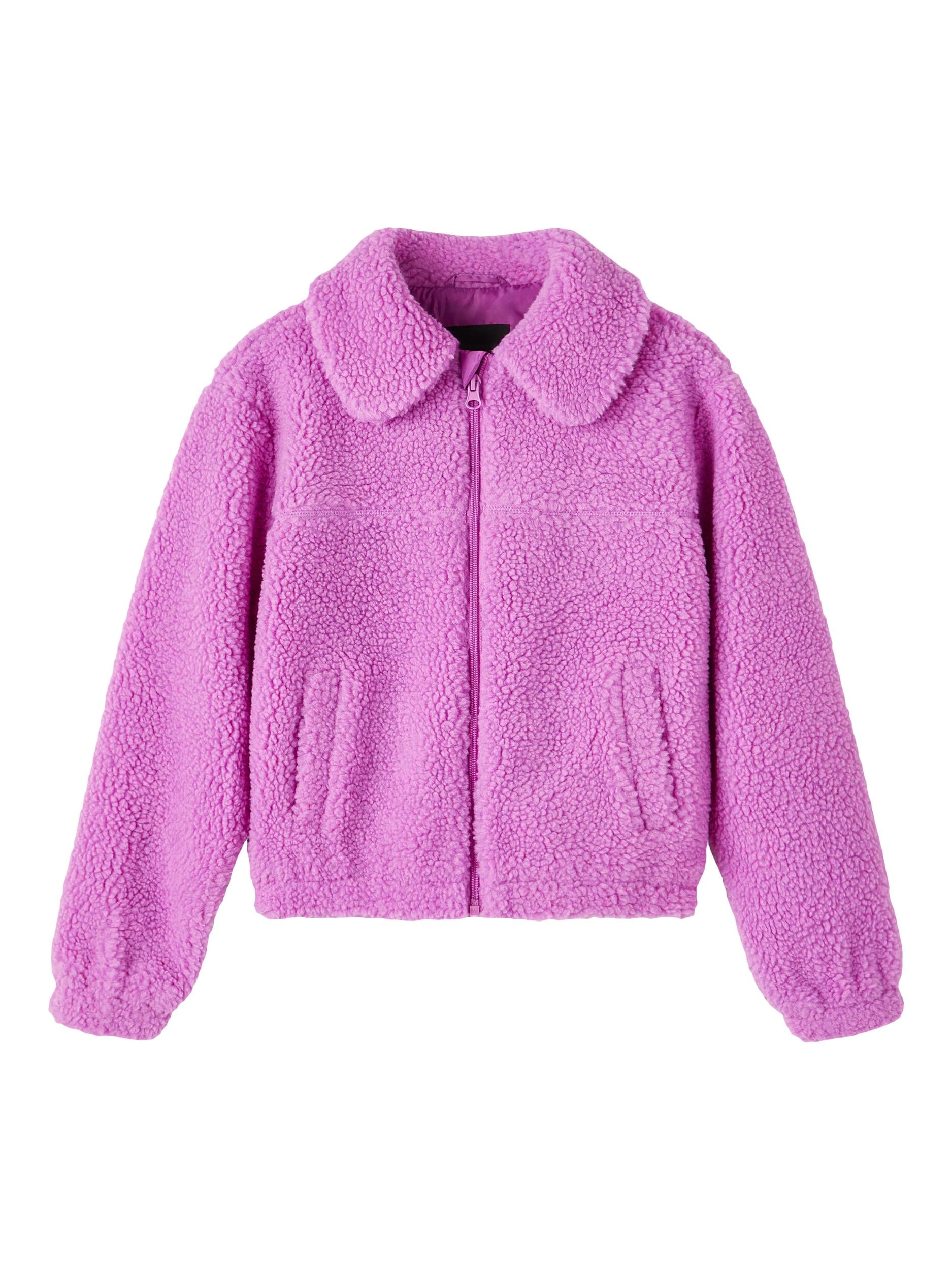 Kid Girl Makoa Teddy Jacket-Radiant Orchid-Front View