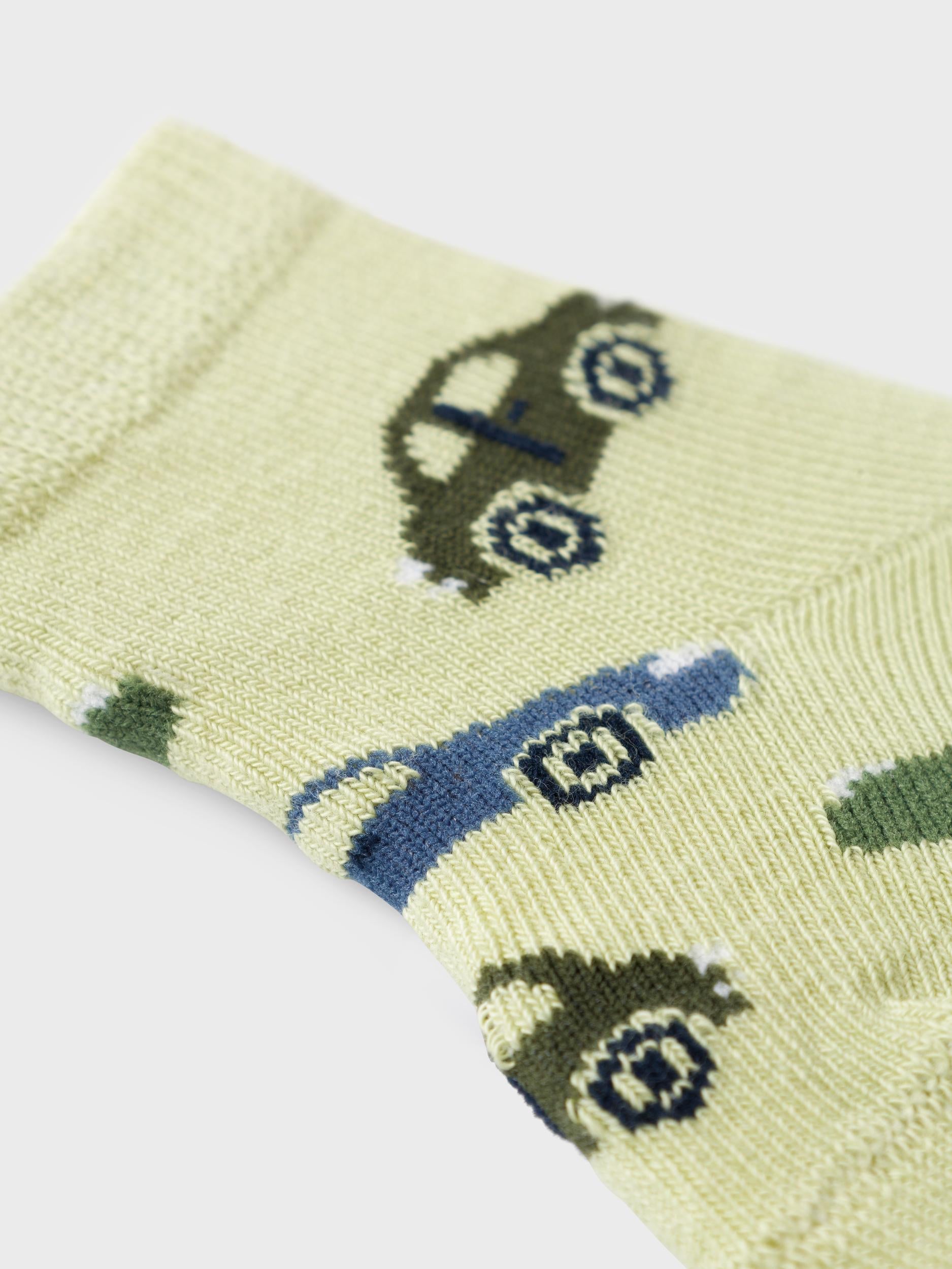 NAME IT Kibbo Sock - Lint Lint model front view