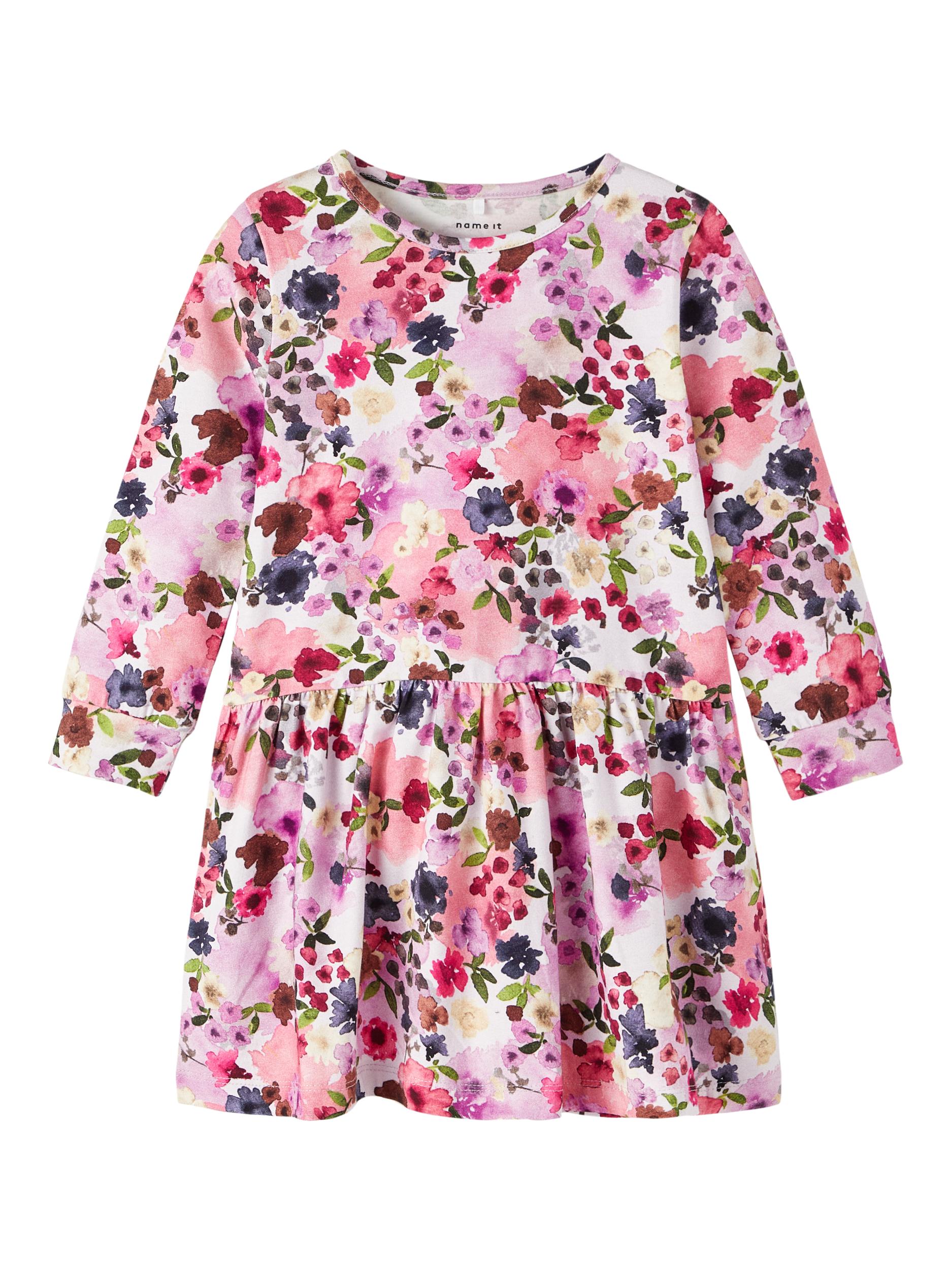 Girl's Kate Long Sleeve Dress-Front View