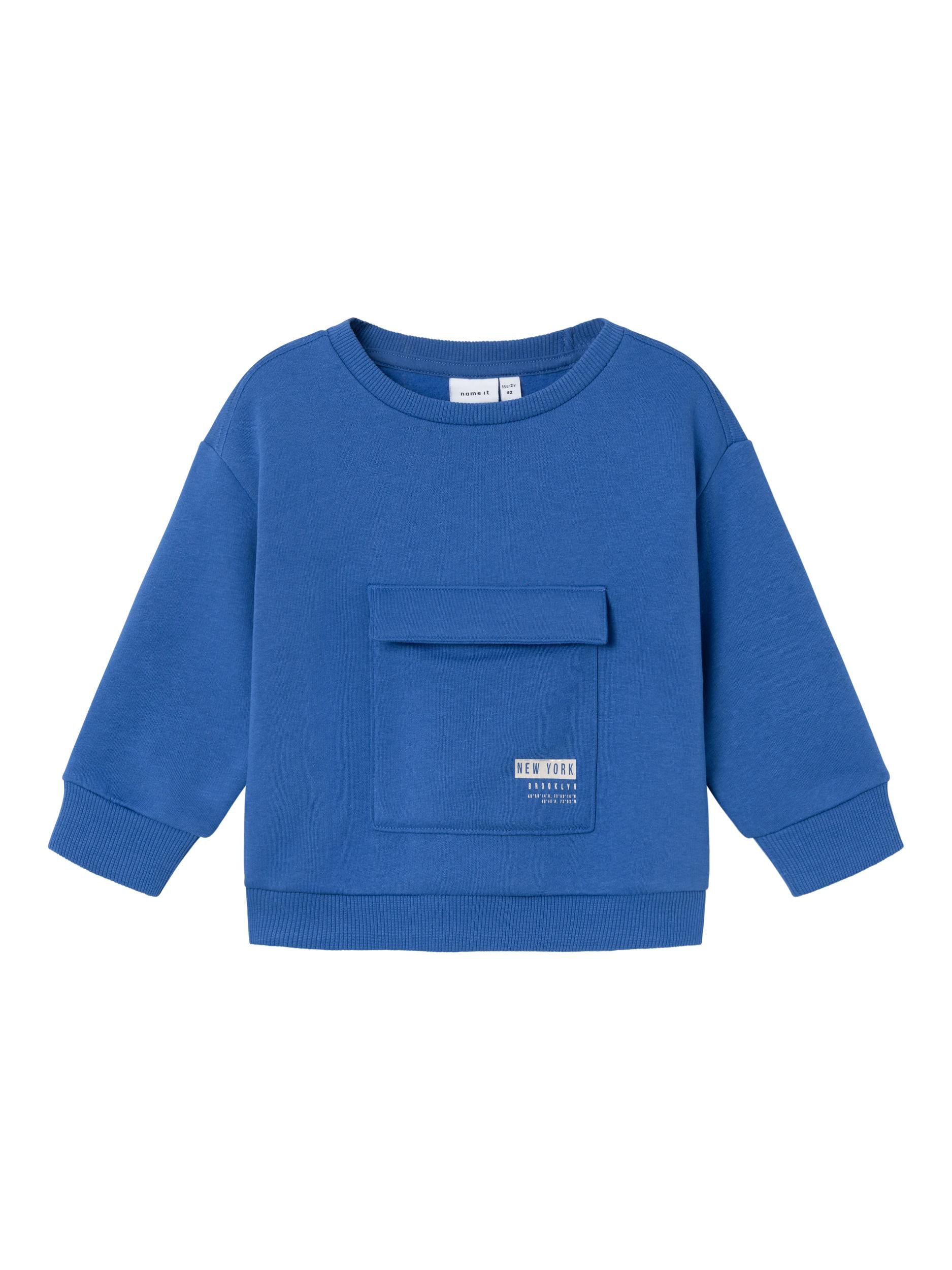 Boy's Ninne Long Sleeve Sweat - Nouvean Navy-Front View