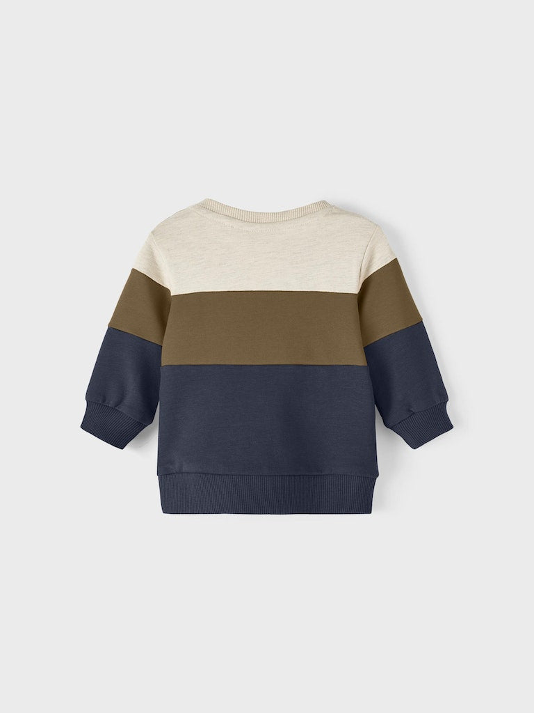 NAME IT Law Long Sleeve Sweat-Dark Sapphire Dark Sapphire model front view