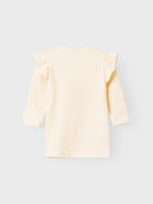 NAME IT Lindy Long Sleeve Top-Buttercream Buttercream model front view