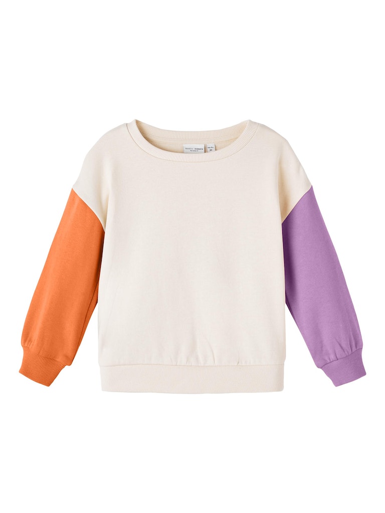 Girl's Visusan Long Sleeve Boxy Sweat-Buttercream-Front View