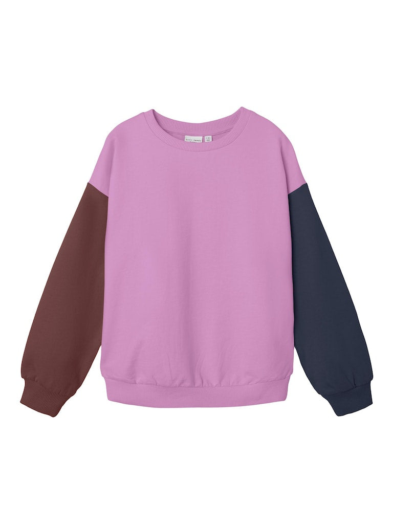 Kid Girl Visusan Long Sleeve Boxy Sweat-Violet Tulle-Front View