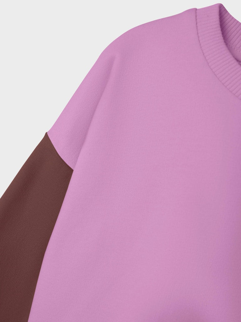 Kid Girl Visusan Long Sleeve Boxy Sweat-Violet Tulle-Close Up View