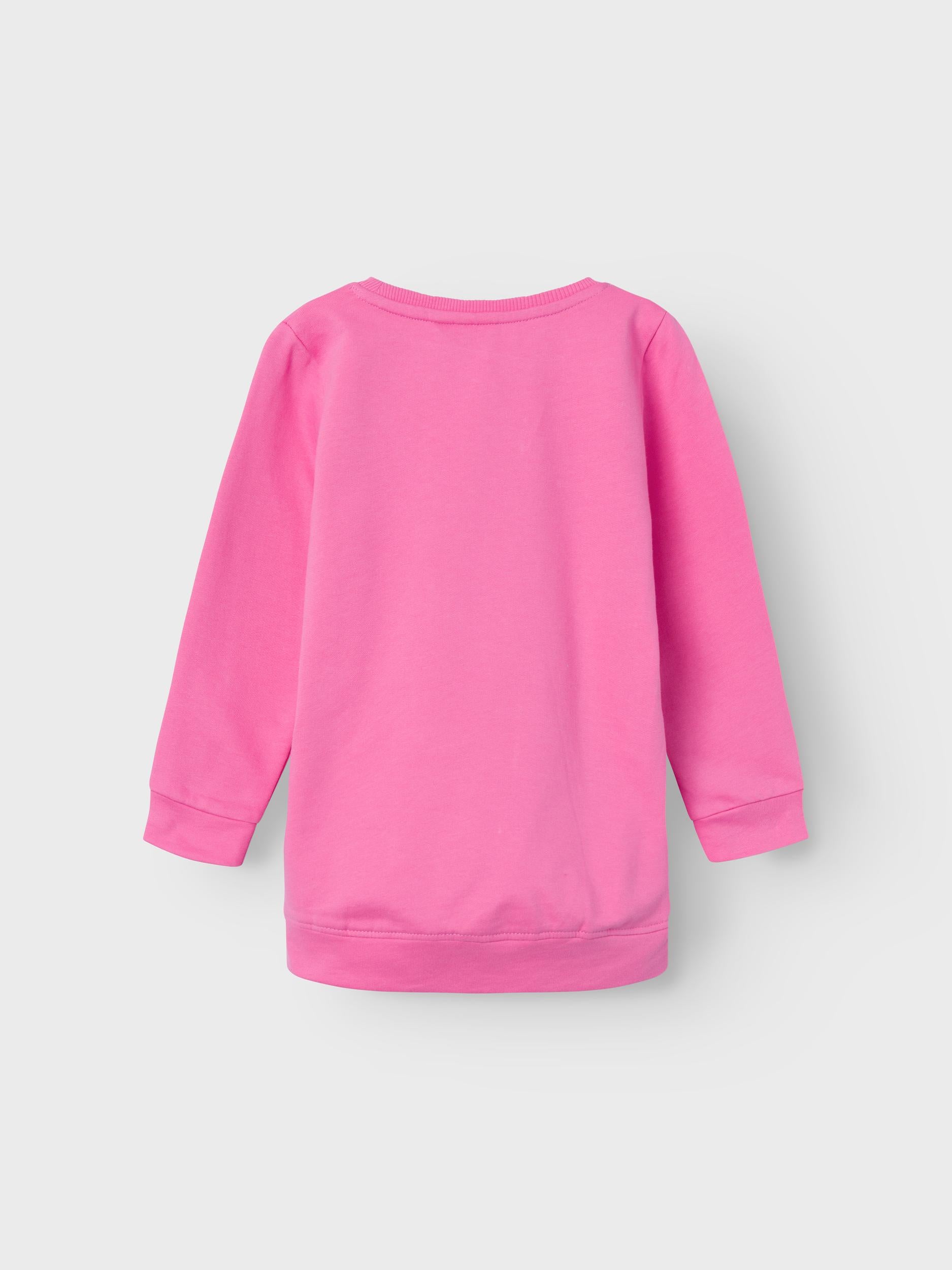 Girl's Liva Sweat Tunic-Pink Cosmos-Back View
