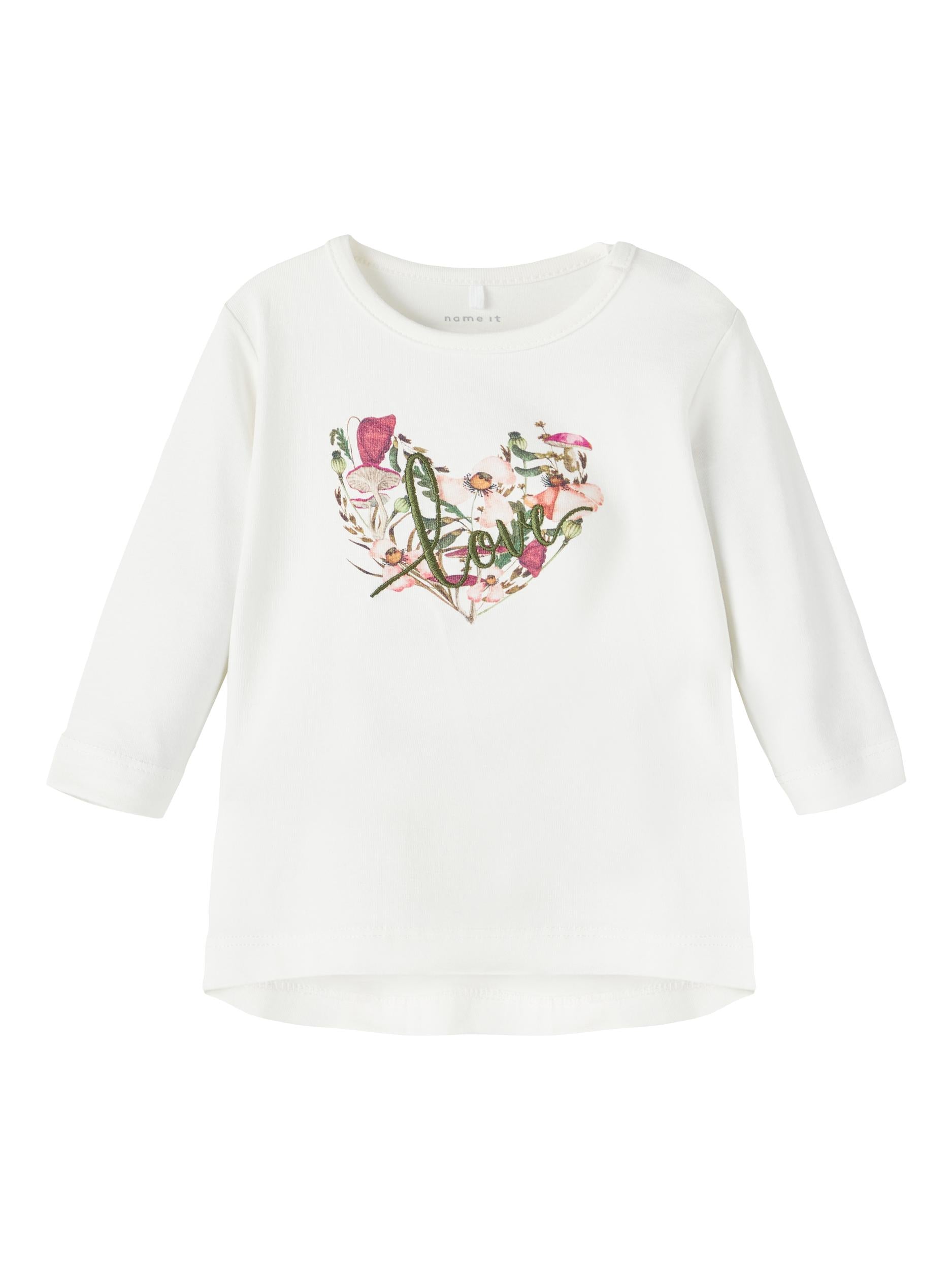 Girl's Nubia Long Sleeve Top-Jet Stream-Front View