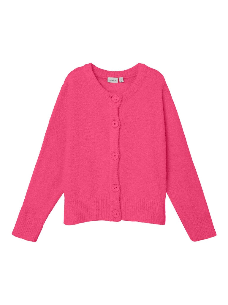 Girl's Kandi Long Sleeve Knit Cardigan-Pink Flambé-Front View
