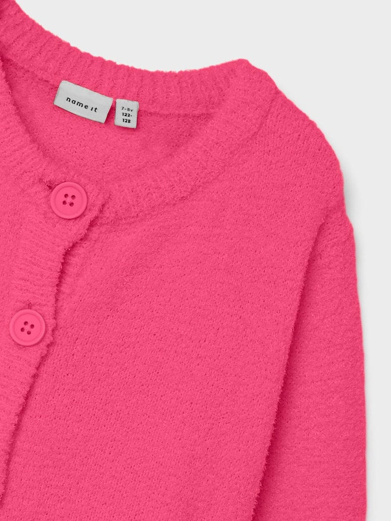Girl's Kandi Long Sleeve Knit Cardigan-Pink Flambé-Close Up View