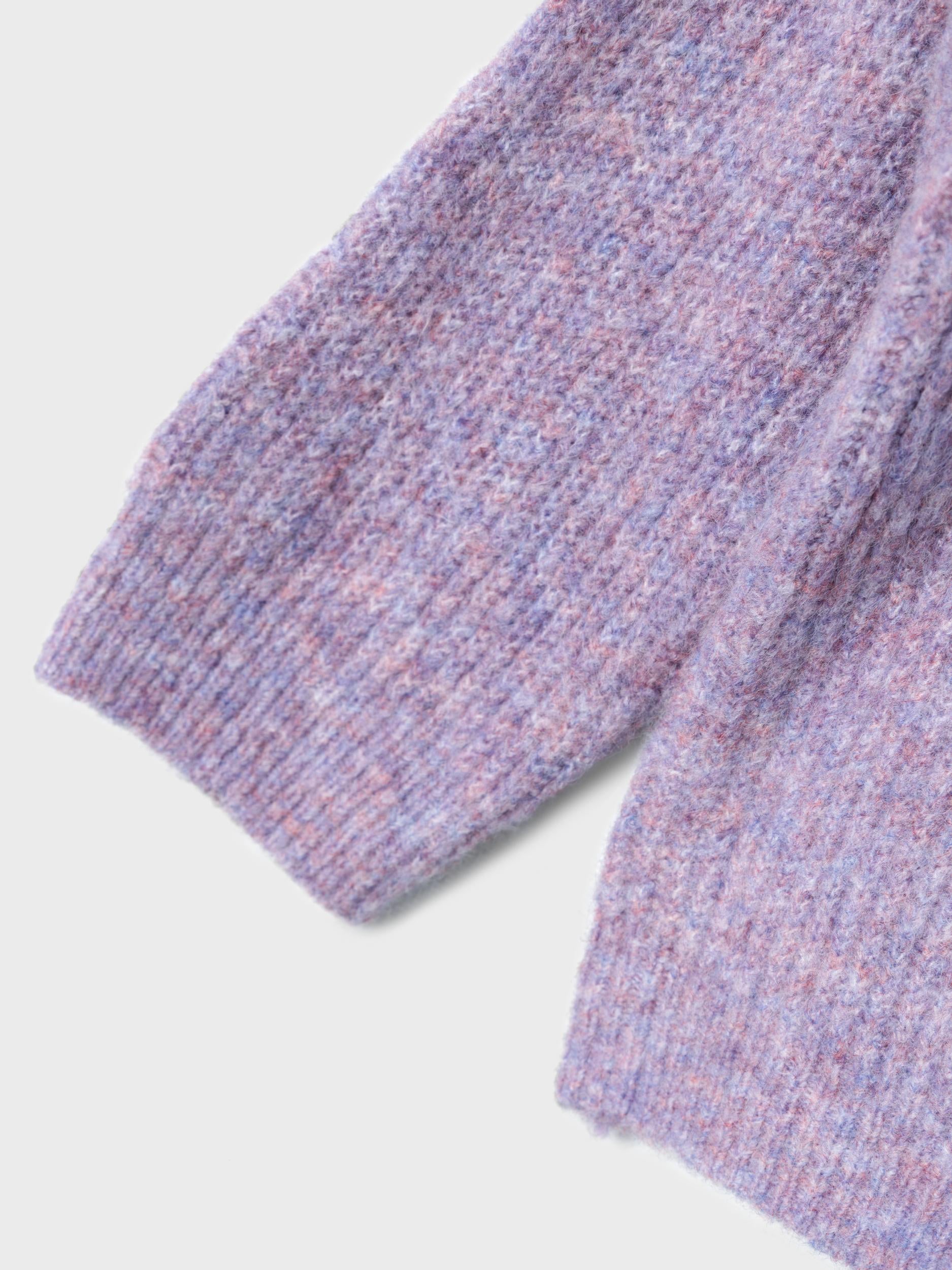 Girl's Sollar Long Sleeve Knit-Lavender Mist-Sleeve View