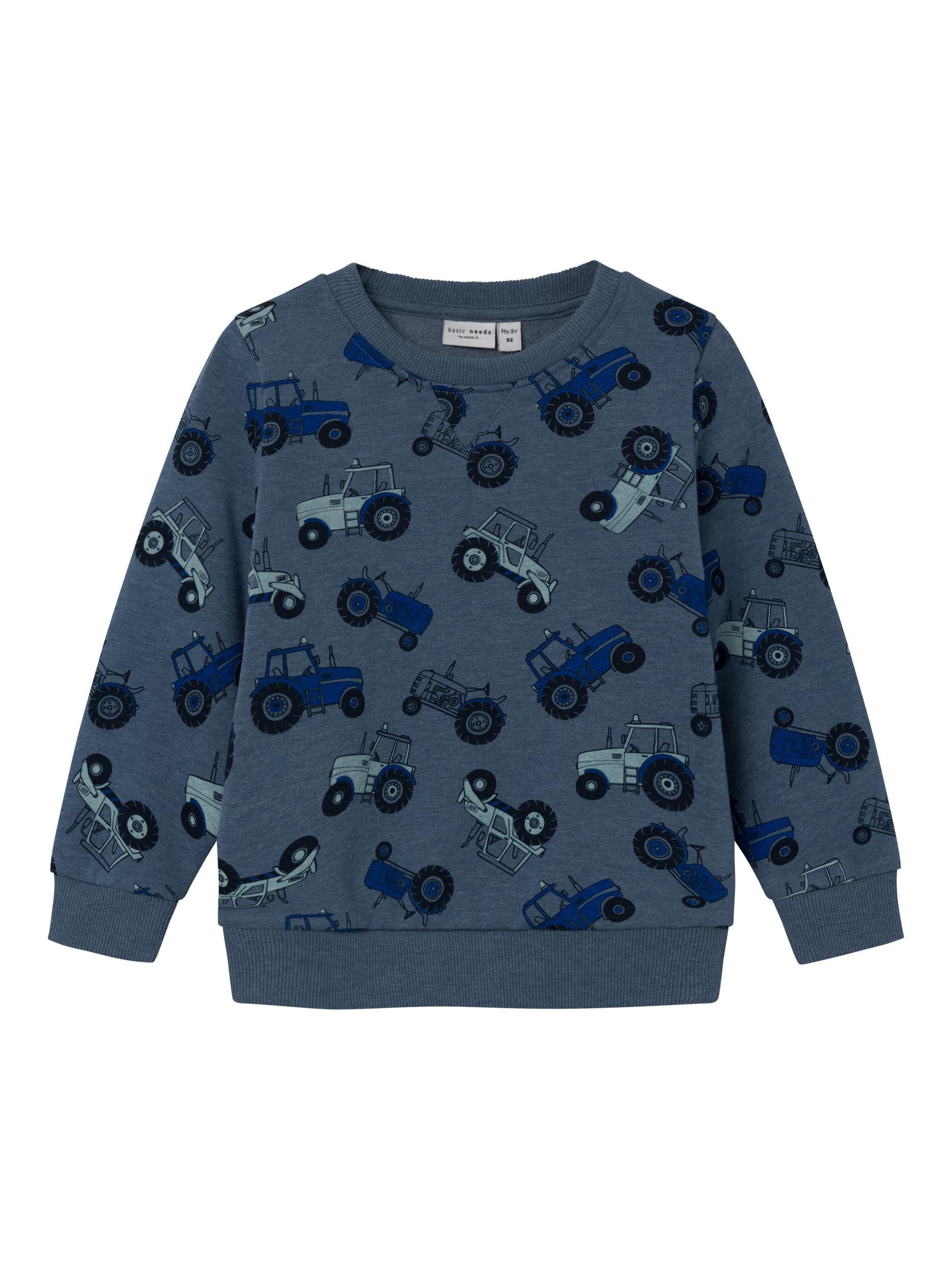 Boy's Vimo Long Sleeve Sweat - Bluefin-Front View