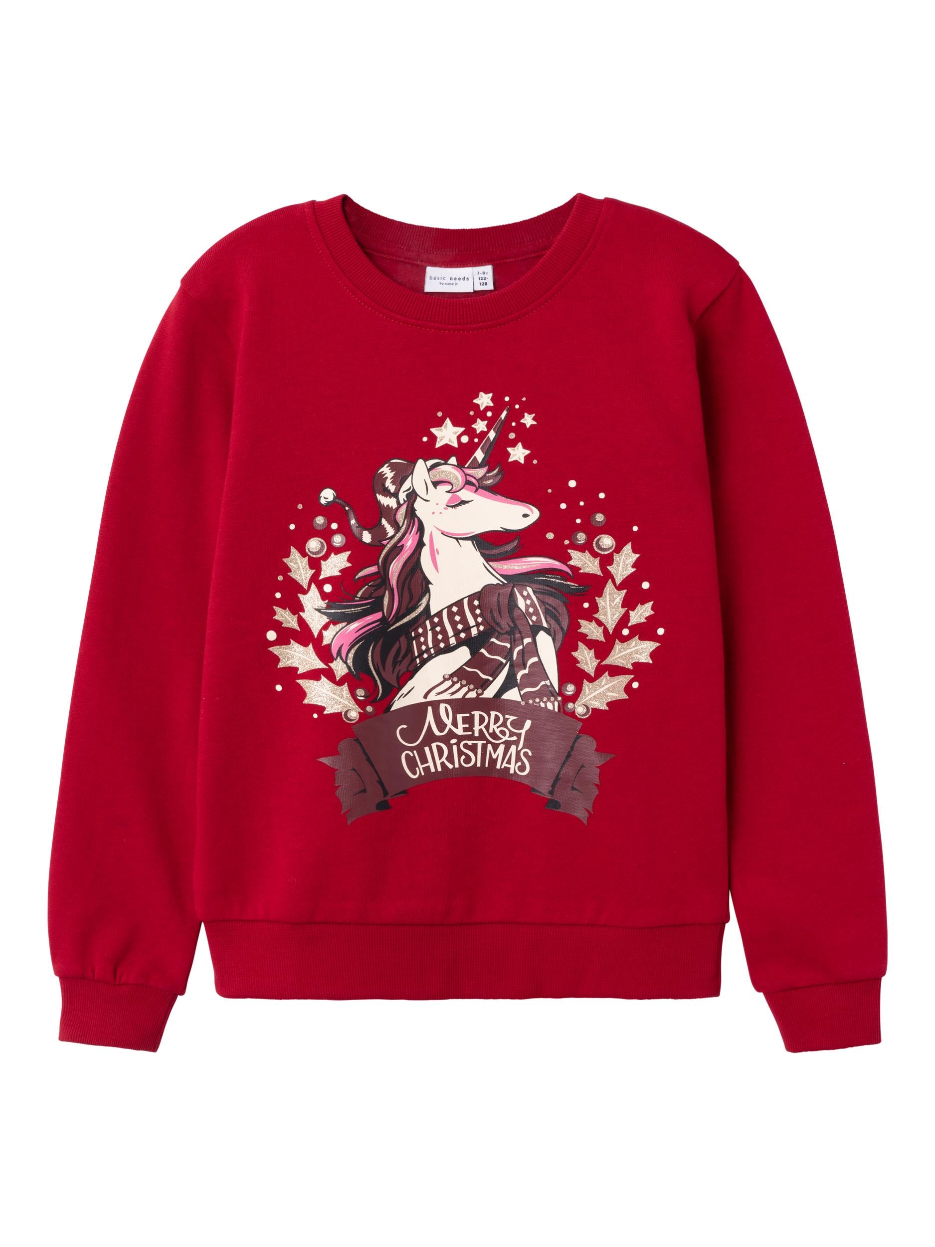 Girl's Vismas Long Sleeve Sweat-Jester Red-Front View