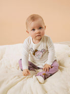 NAME IT Siria Long Sleeve Top-Jet Stream Jet Stream model front view