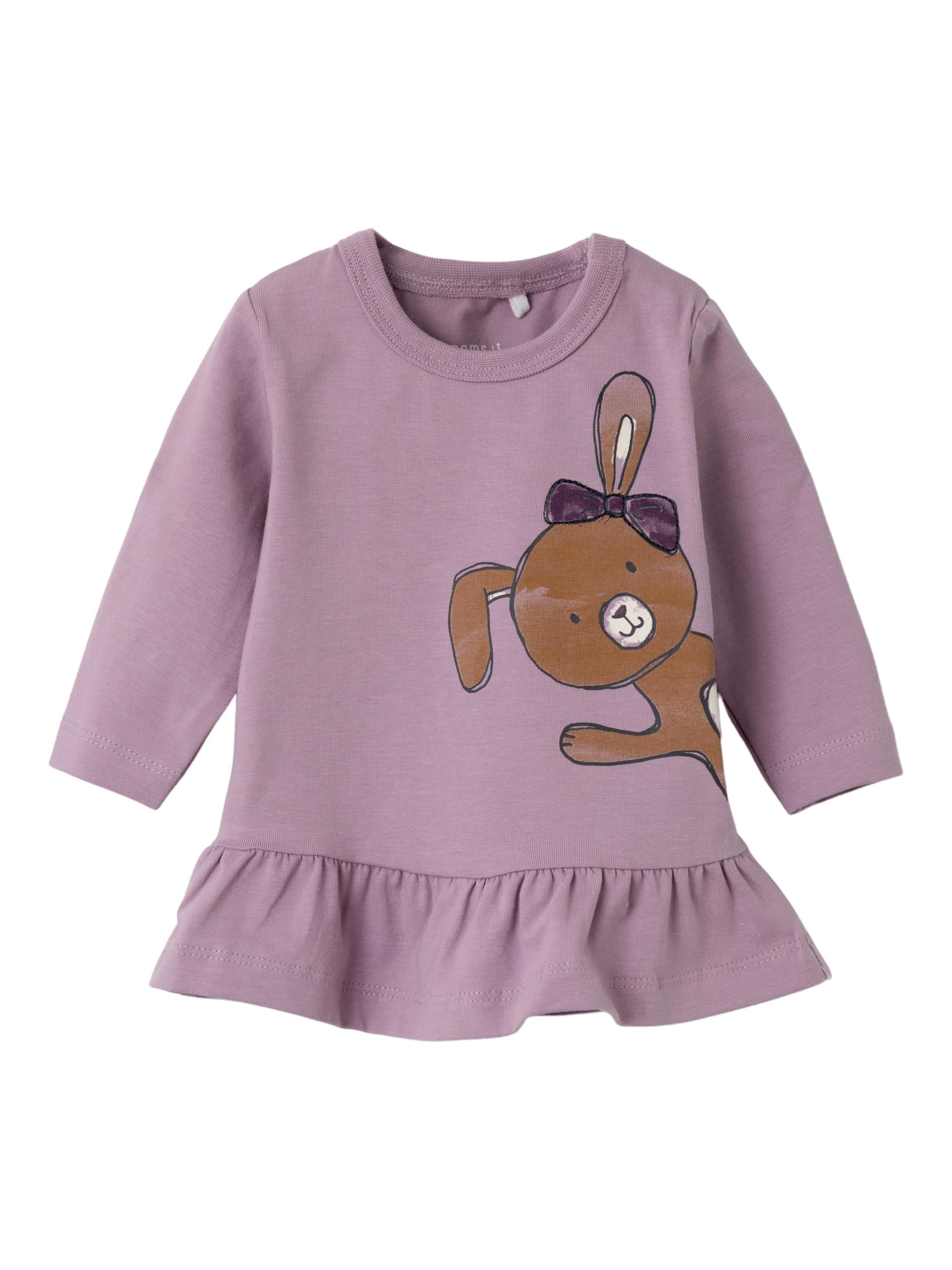 Girl's Siria Long Sleeve Top-Lavender Mist-Front View