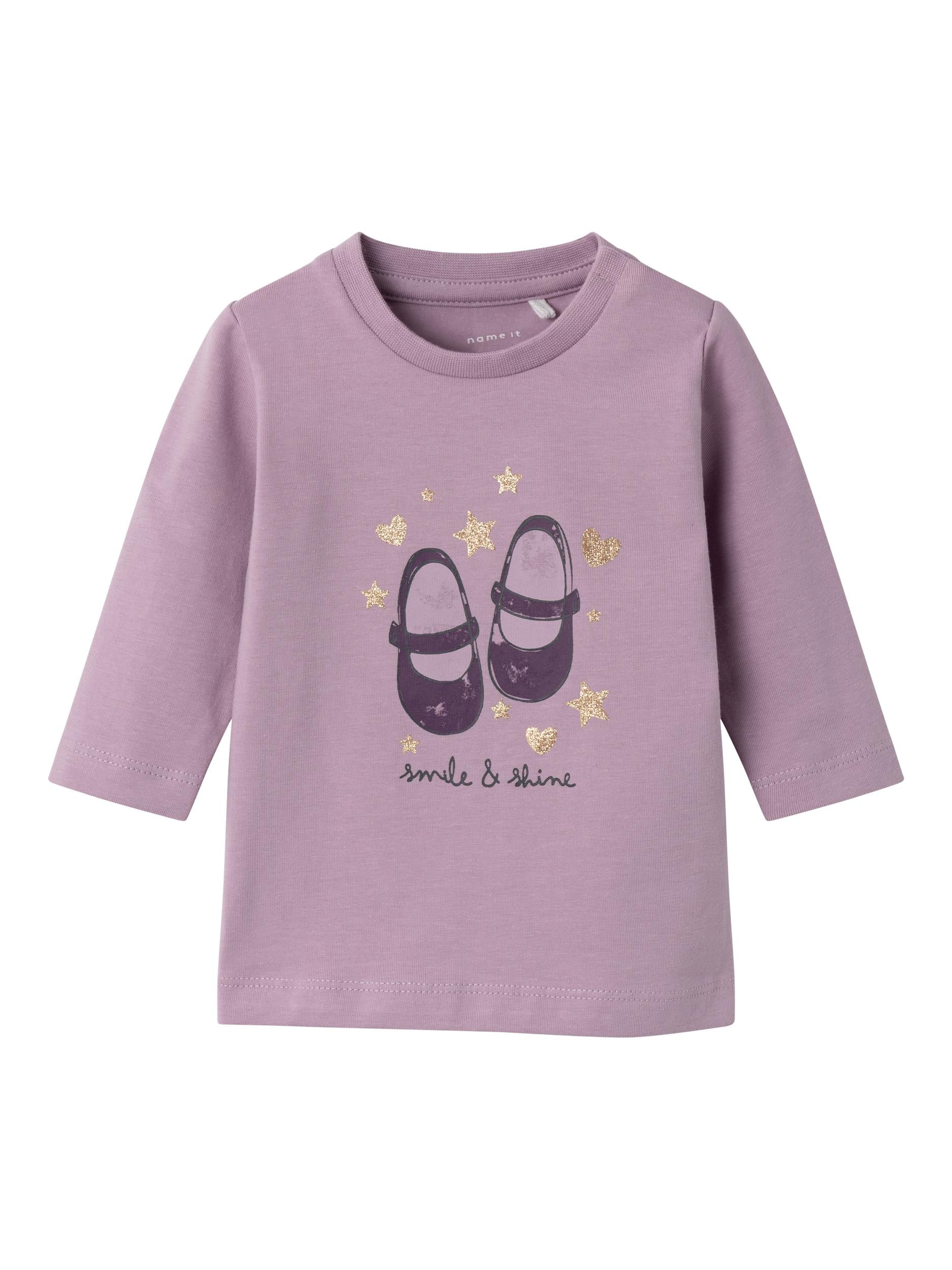Girl's Ralia Long Sleeve Top-Lavender Mist-Front View