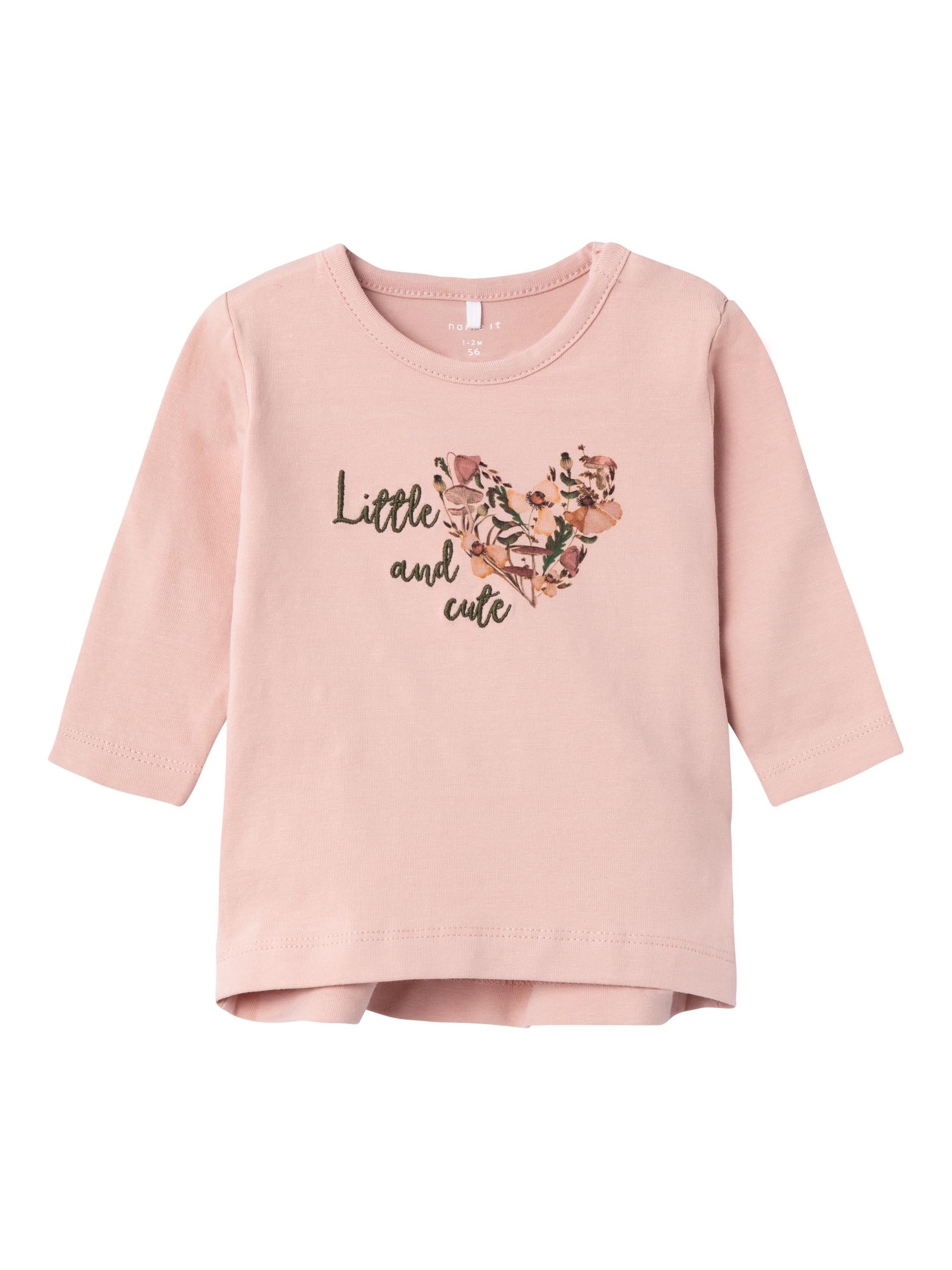 NAME IT Nubia Long Sleeve Top-Rose Smoke Rose Smoke front view