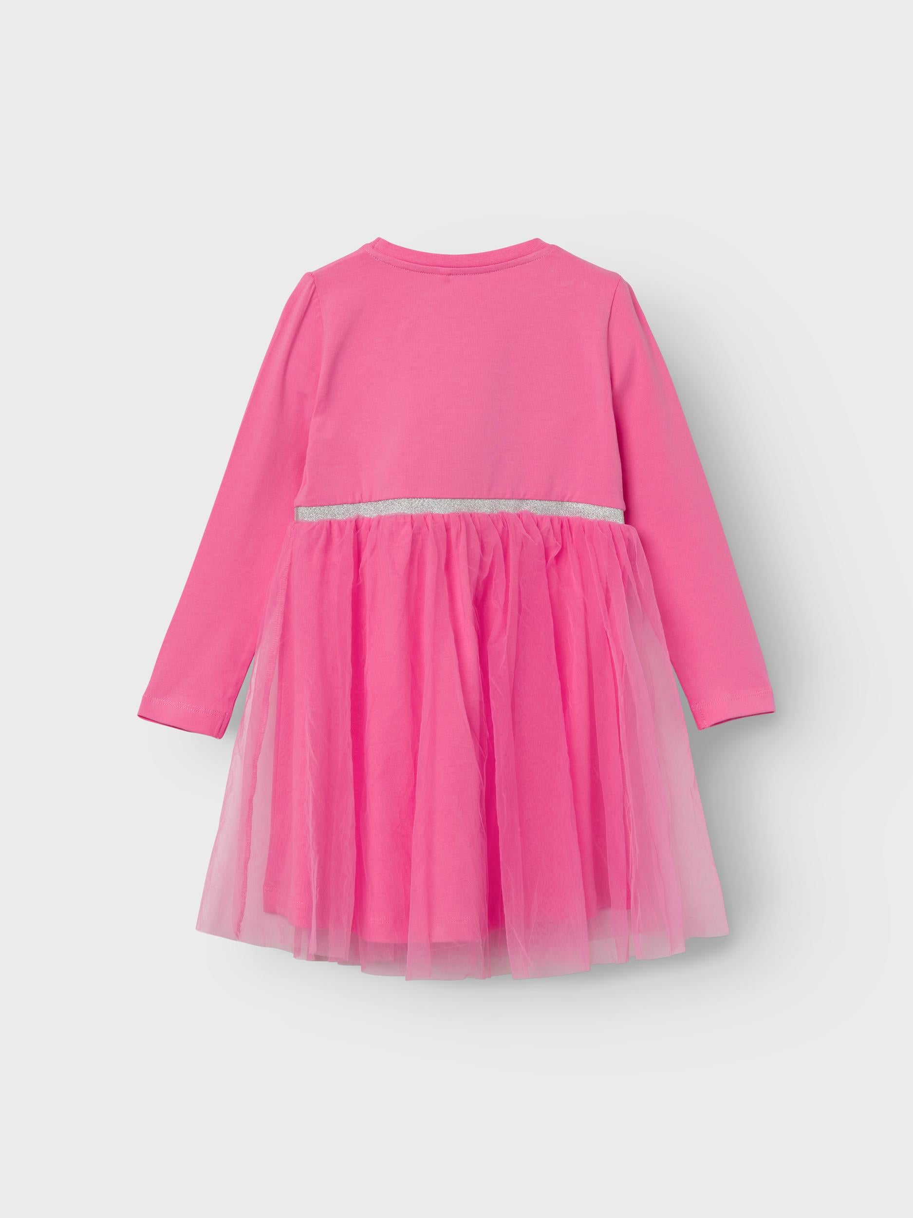 Girl's Norstar Long Sleeve Dress-Pink Cosmos-Back View