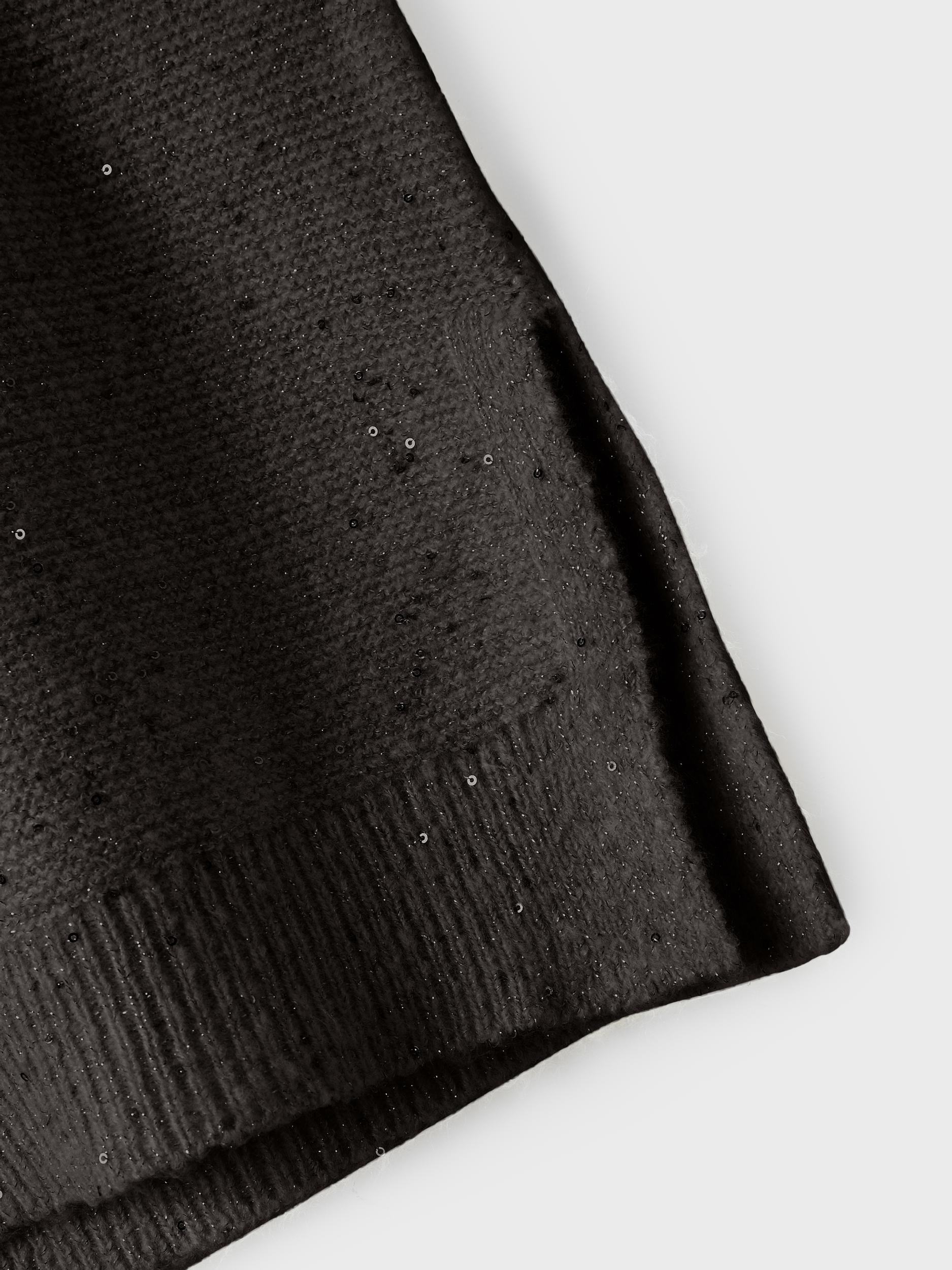 Girl's Simira Knit Dress-Black-Close Up View