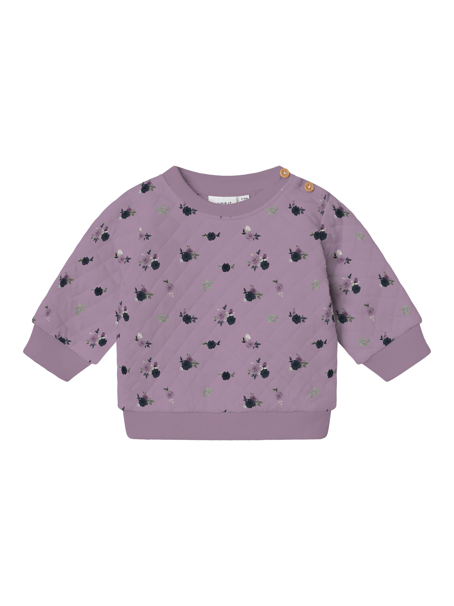 Girl's Rayia Long Sleeve Quilt-Lavender Mist-Front View