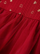 NAME IT Royane Long Sleeve Dress-Jester Red Jester Red detail view