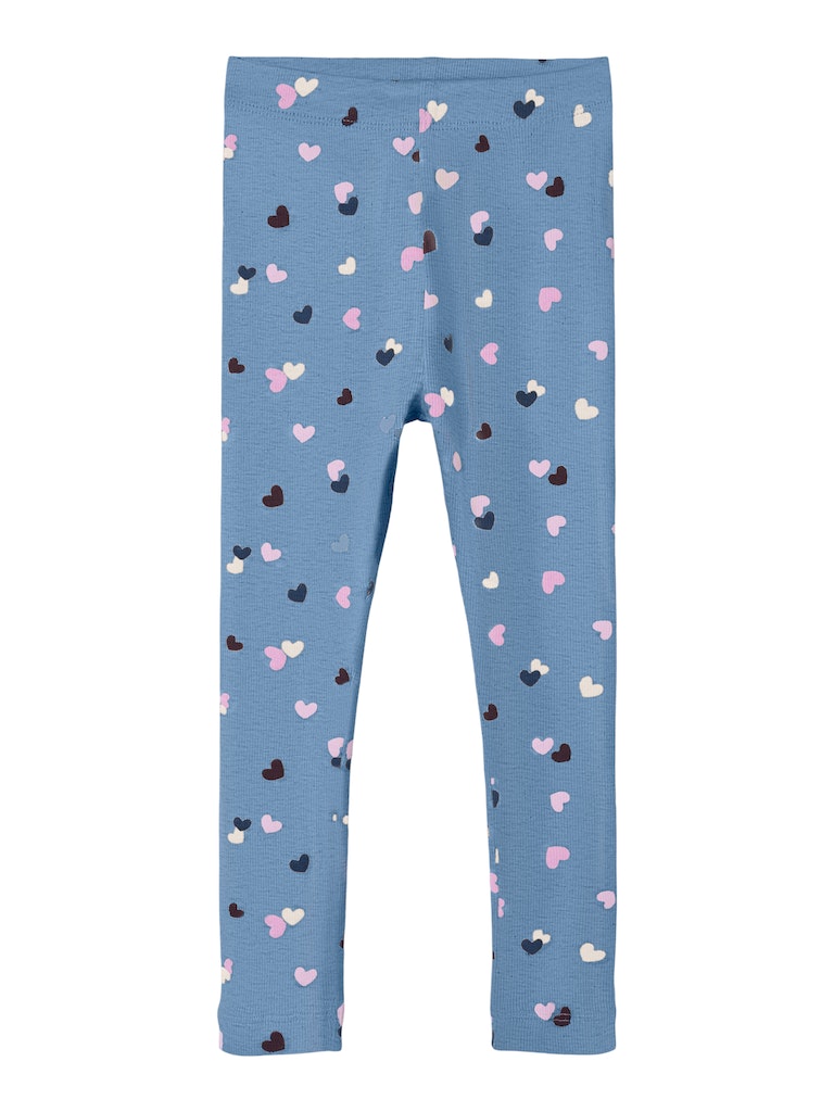 Lucky Heart Print Leggings-Endless Sky