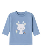NAME IT Kyrah Long Sleeve Top-Endless Sky Endless Sky front view