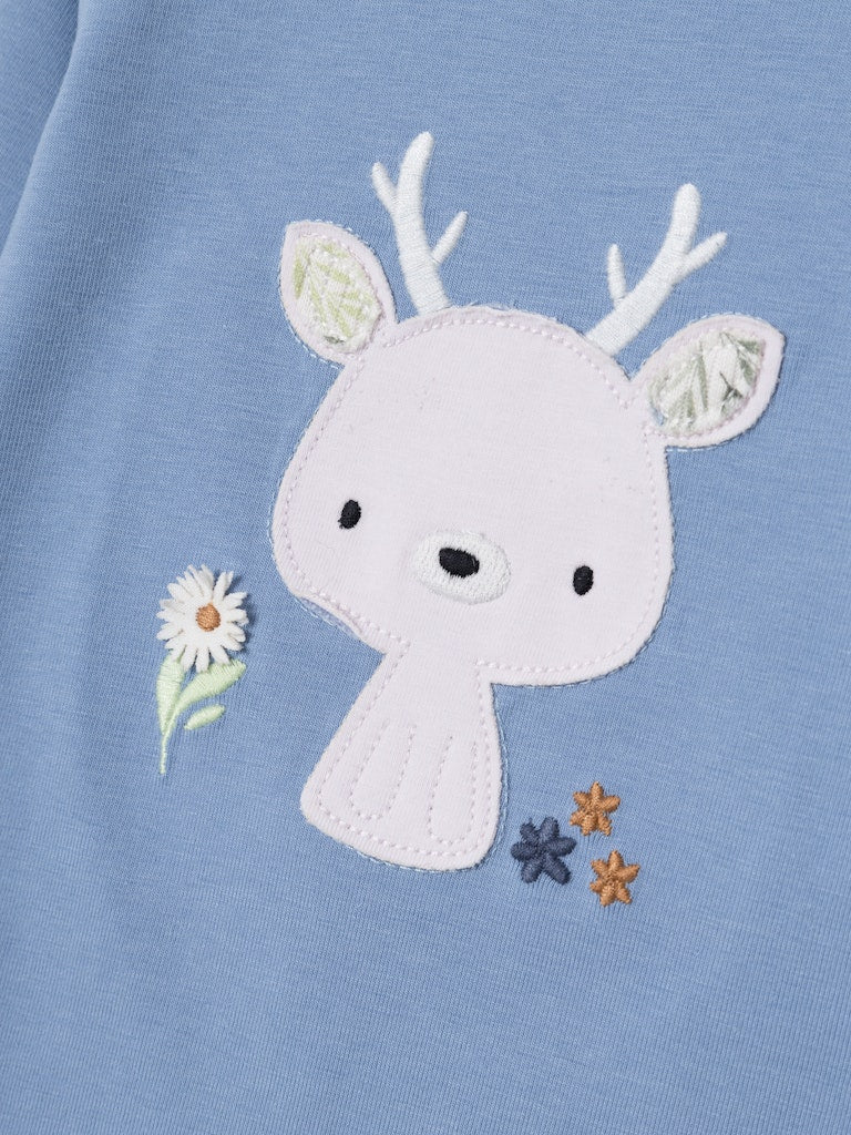 NAME IT Kyrah Long Sleeve Top-Endless Sky Endless Sky model front view
