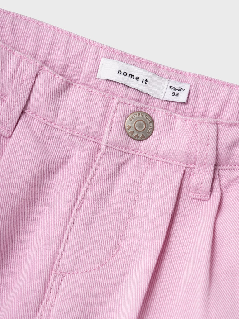 Girl's Bella Round Twill Pant 7453-Pastel Lavender-Waist View