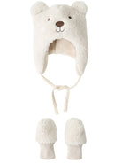 NAME IT Matuta Teddy Hat & Glove Set-Rainy Day Rainy Day front view