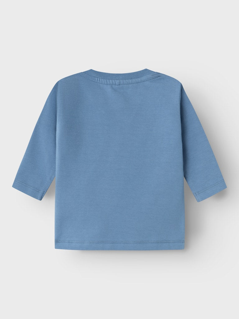 Boy's Keyman Long Sleeve Top-Coronet Blue-Back View