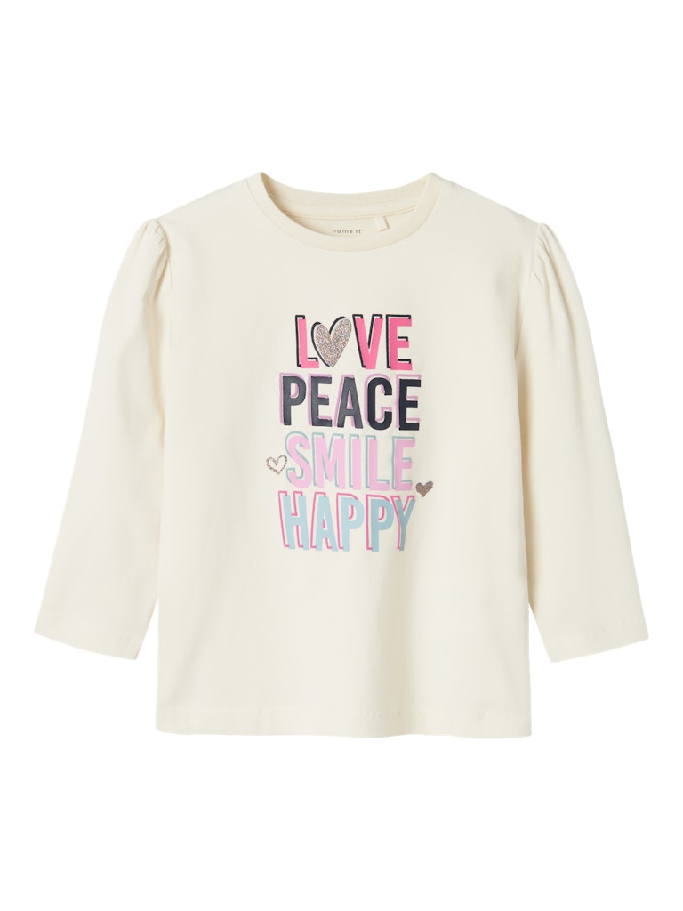 Girl's Nemmy Long Sleeve Top-Jet Stream-Front View