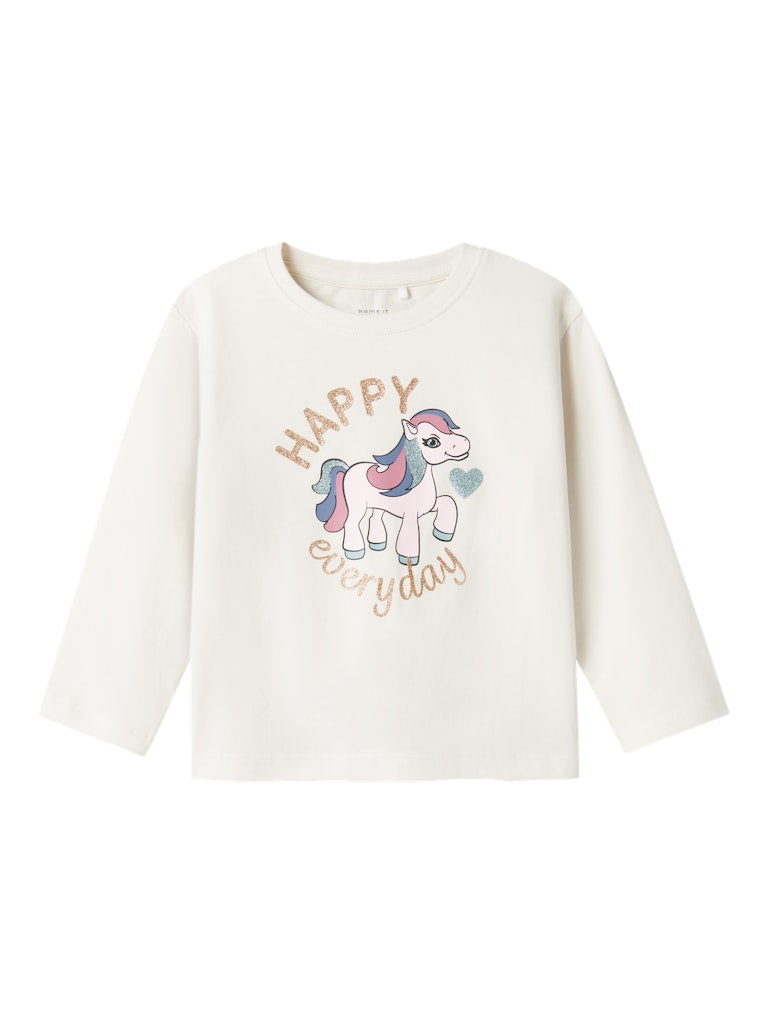 Girl's Nadia Nreg Long Sleeve Top-Jet Stream-Front View