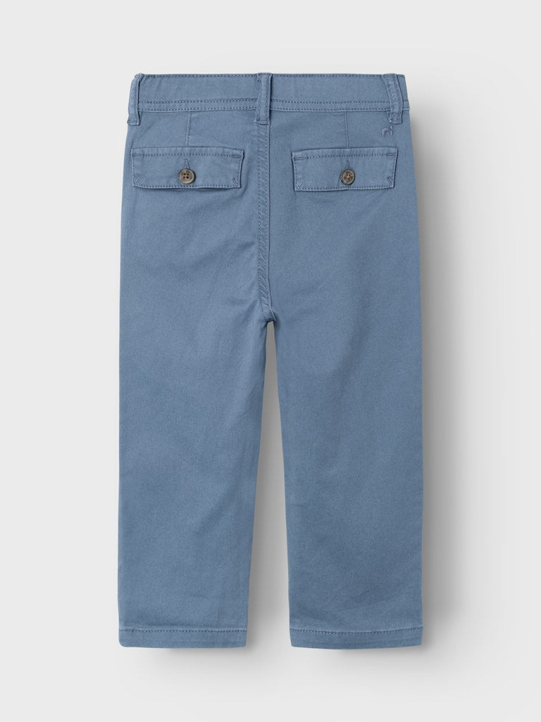 Silas Tapered Twill Blue Pant-Back view