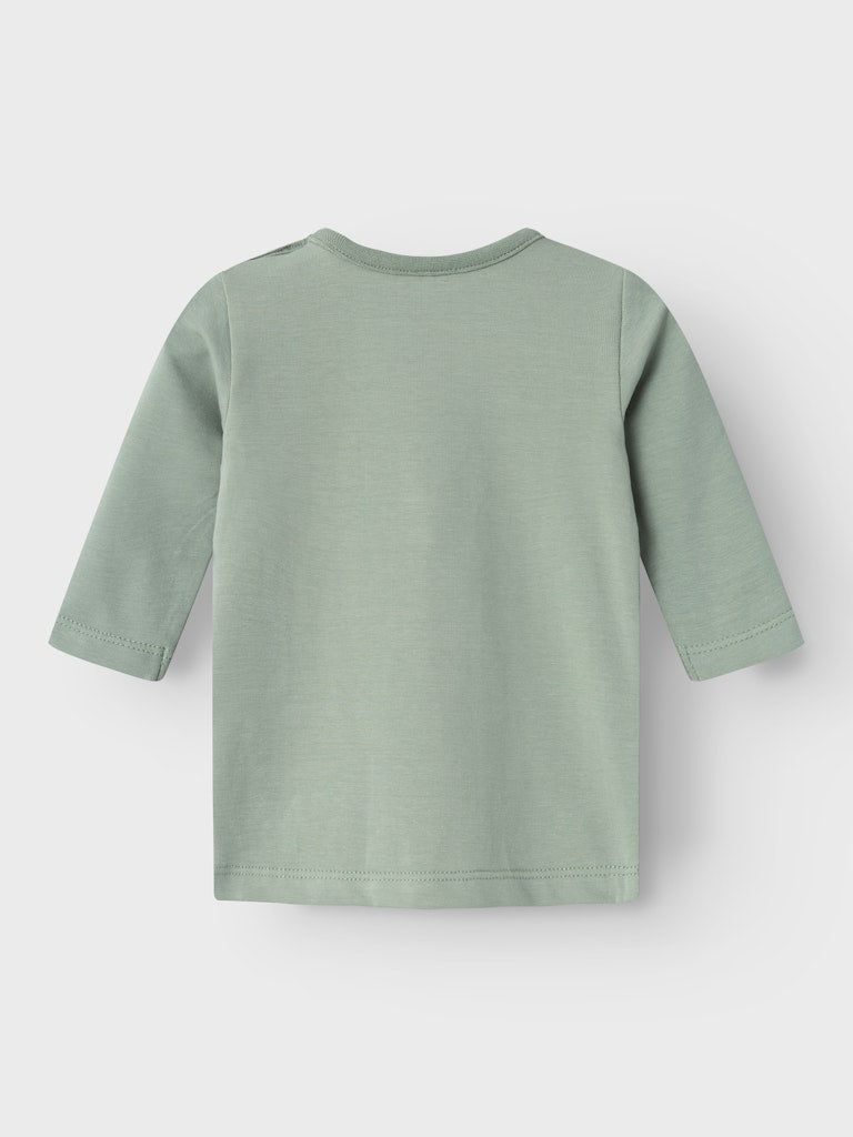 Newborn Olan Long Sleeve Top-Lily Pad-Back View