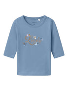 NAME IT Leliva Long Sleeve Top-Endless Sky Endless Sky front view