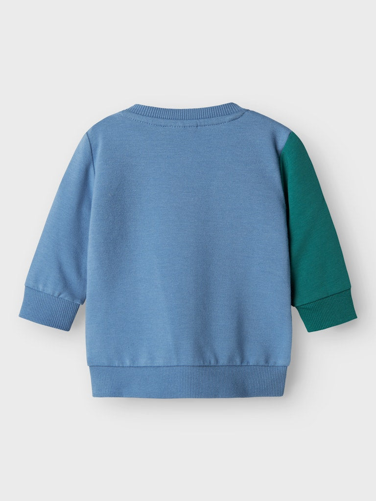 NAME IT Kiego Long Sleeve Light Sweat-Coronet Blue Coronet Blue model front view
