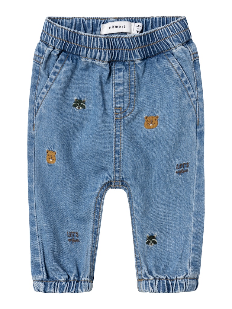 NAME IT Ben U-shape Medium Blue Denim Jeans Medium Blue Denim front view