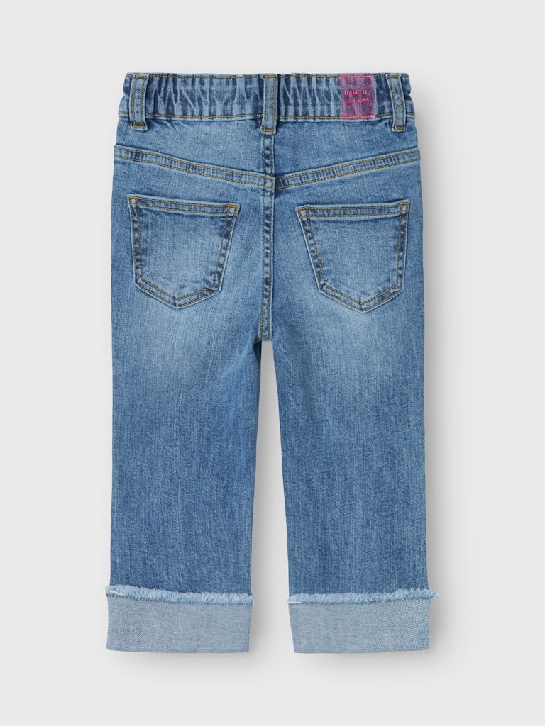 Girl's Rose Straight Jeans 9262-Medium Blue Denim-Back View