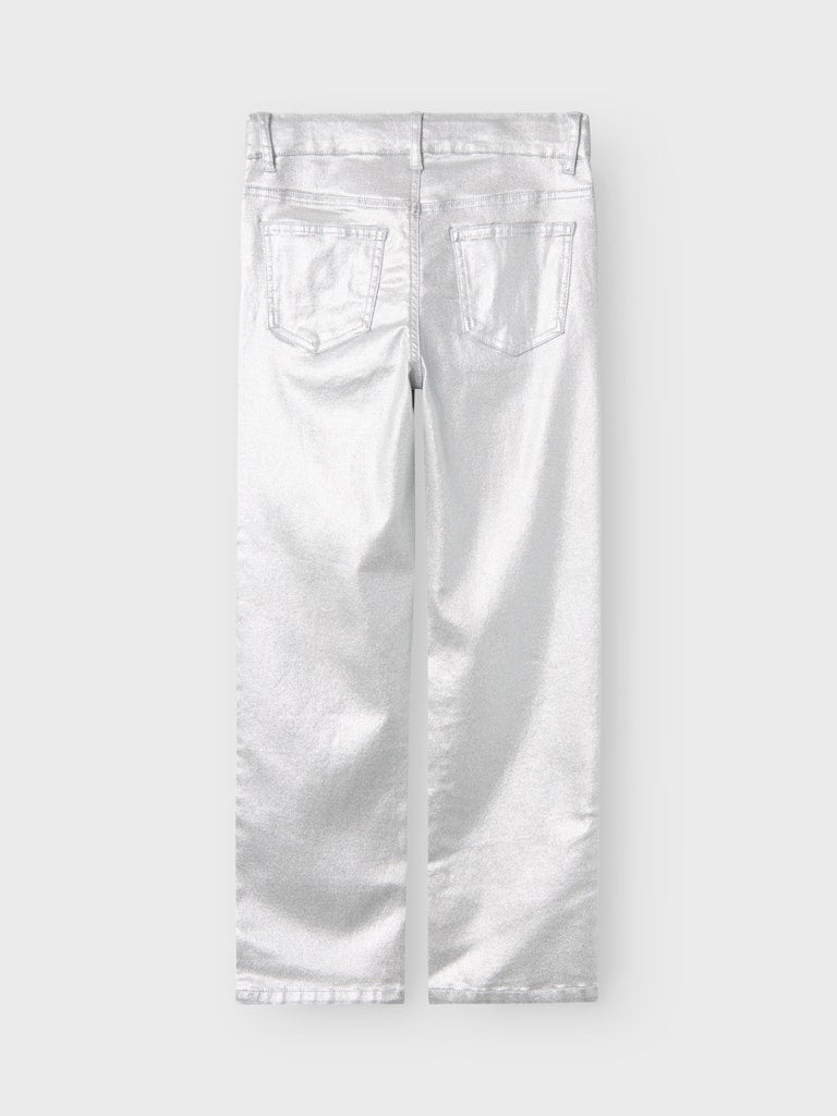 Rose Straight Silver Twill Pant-Back view