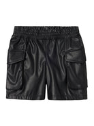 NAME IT Sianina Cargo Shorts-Black BLACK front view