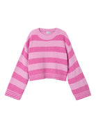NAME IT Nolea Long Sleeve Short Knit BLACK model front view