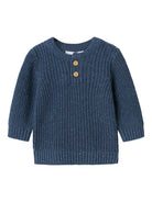 NAME IT Nesalle Newborn Long Sleeve Knit-Bering Sea Bering Sea front view